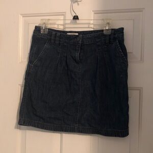 LOFT Dark Blue Denim Mini Skirt